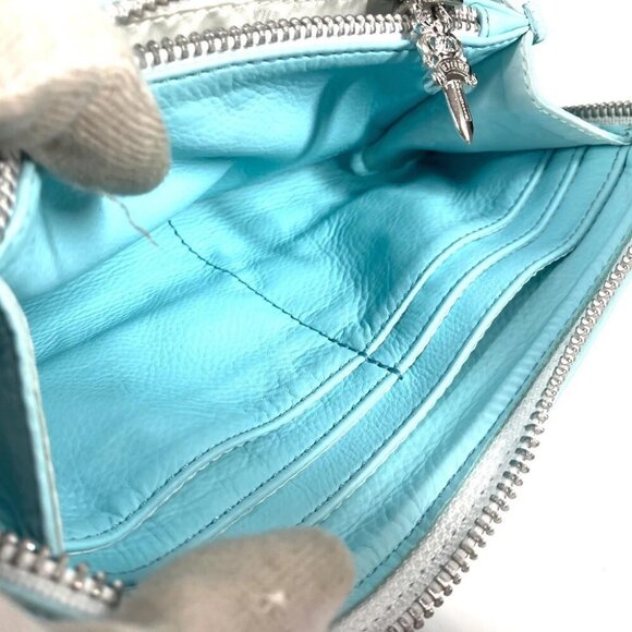 CHROME HEARTS REC ZIP 3PTCH 3 CEMETERY CLOTH PATCH Zip Around Long Wallet - Picture 14 of 15